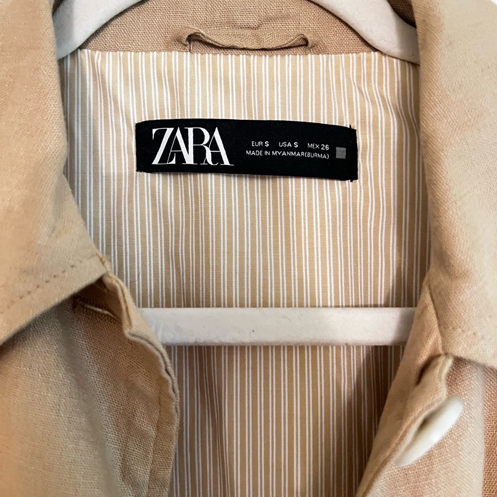 Light Brown Cotton Fall Thin Jacket - image 3